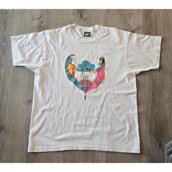 Single Stitch Native American Womans T Shirt Aldo Ray VTG Single Stitch 1991 XL - Picture 6 of 7